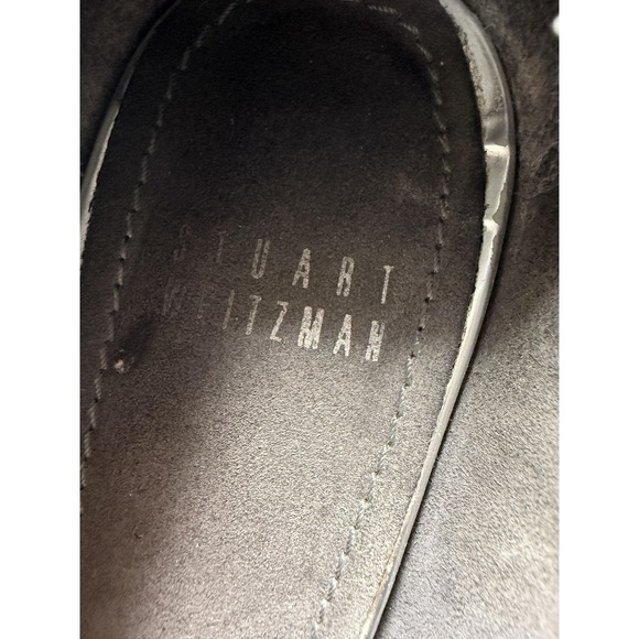 Stuart Weitzman Wedge Shoes Womens Size 7.5 M Taupe Suede Pointed Toe Pumps 4901 - Picture 4 of 10